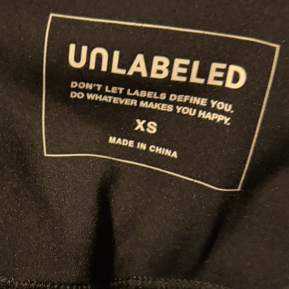 NWOT Unlabeled by Anna Petrosian Black High Waisted Leggings Size XS - Picture 5 of 5